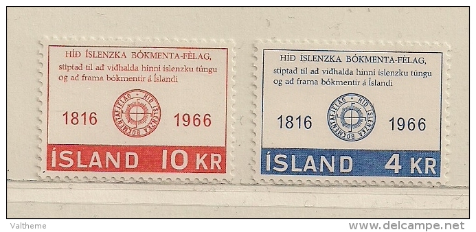 ISLANDE  ( EUIS - 29 )  1966   N° YVERT ET TELLIER  N°  361/362  N** - Neufs