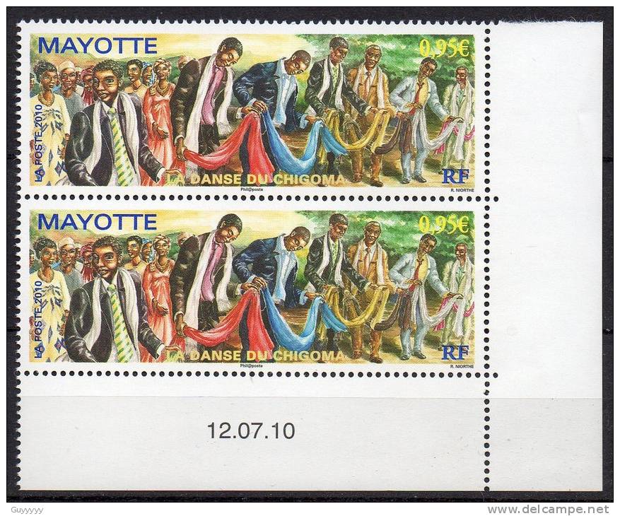 Mayotte - 2010 - La Danse Du Chigoma - Yvert N° 238 ** Coin Avec Date - Unused Stamps