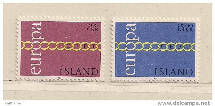 ISLANDE  ( EUIS - 37 )  1971   N° YVERT ET TELLIER  N° 404/405   N** - Unused Stamps