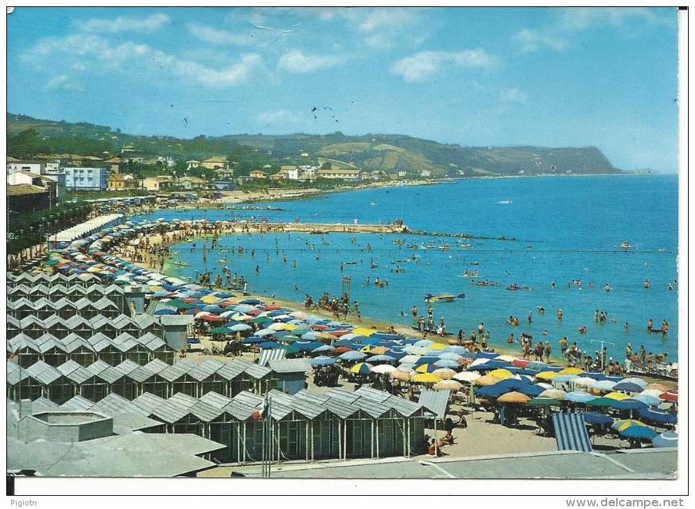 PU112 - FANO - PESARO - F.G. - VIAGGIATA 1966 - SPIAGGIA - Fano