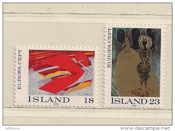 ISLANDE  ( EUIS - 50 )  1975   N° YVERT ET TELLIER  N° 455/456   N** - Neufs