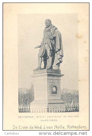 Vlissingen, Standbeeld Michiel Adriaansz. De Ruyter    (promotieplaatje Van De Erven De Wed. J.van Nelle, Rotterdam) - Vlissingen