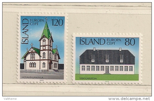 ISLANDE  ( EUIS - 63 )  1978   N° YVERT ET TELLIER  N° 483/484   N** - Unused Stamps