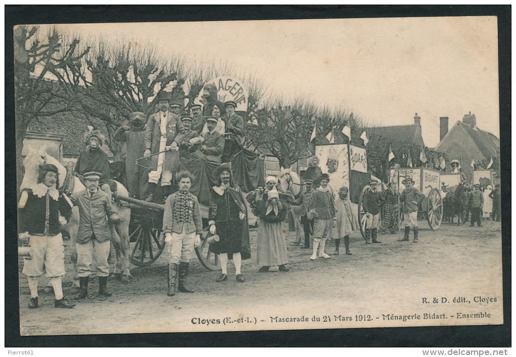 CLOYES - Mascarade Du 24 Mars 1912 - Ménagerie Bidart - Ensemble - Cloyes-sur-le-Loir