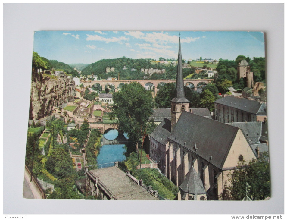 AK / Bildpostkarte 1963 Luxembourg - Rochers Du Bock Stierchen- Viaduc De Clausen - Portes De Treves - Eglise St. Jean - Luxemburg - Stad