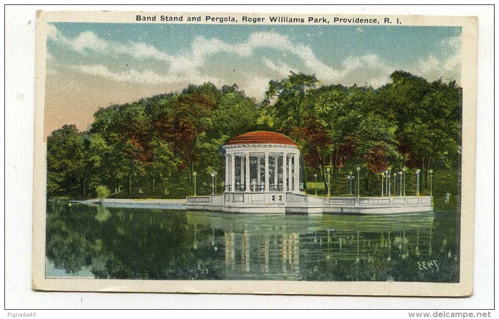 CP , ETATS-UNIS , PROVIDENCE , Band Stand And Pergola, Roger Williams Park - Providence