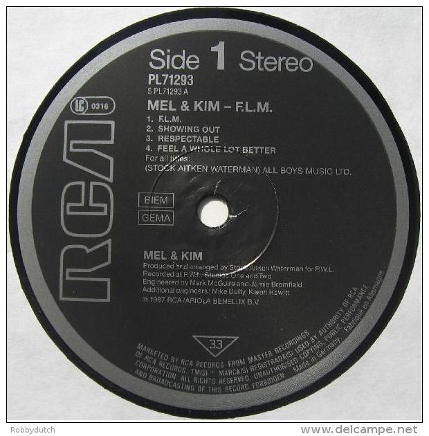 * LP + 12" *  MEL &amp; KIM - F.L.M. (Germany 1987 EX-!!!) - Disco, Pop