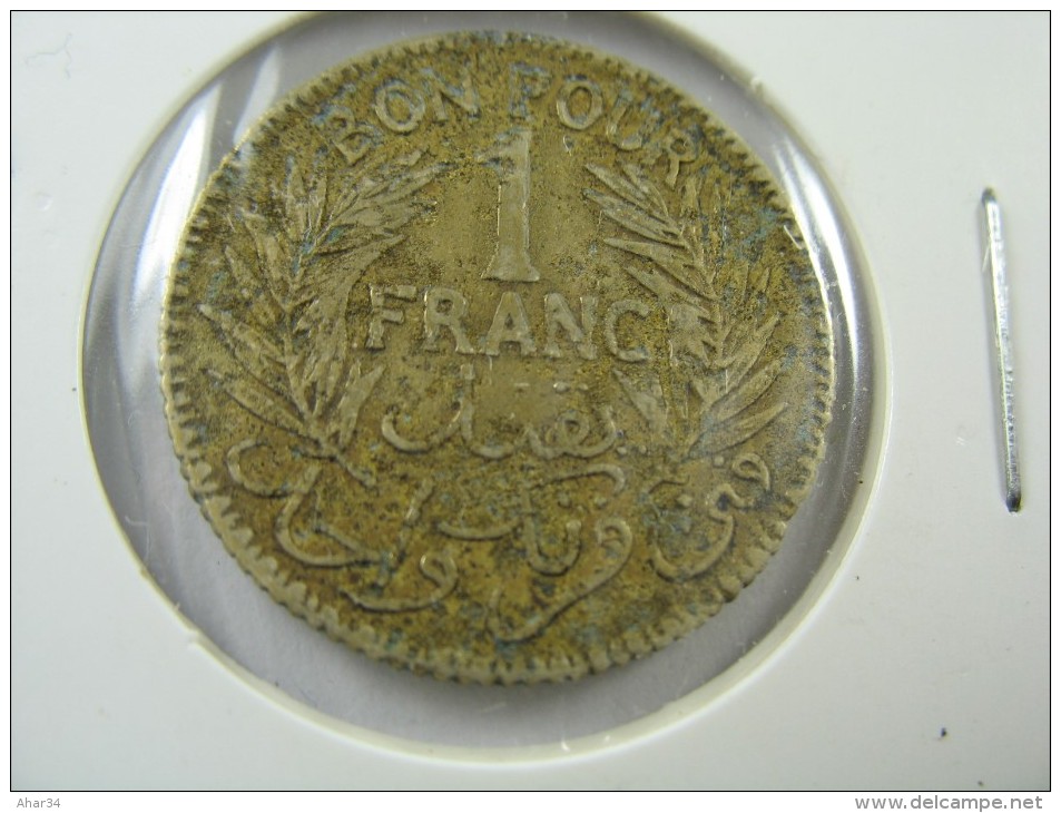 TUNISIA TUNISIE 1  FRANC 1926   LOT 18 NUM  17 - Tunisie