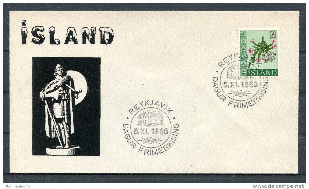 1968 Iceland Reykjavik Stamp Day Cover - Cartas & Documentos