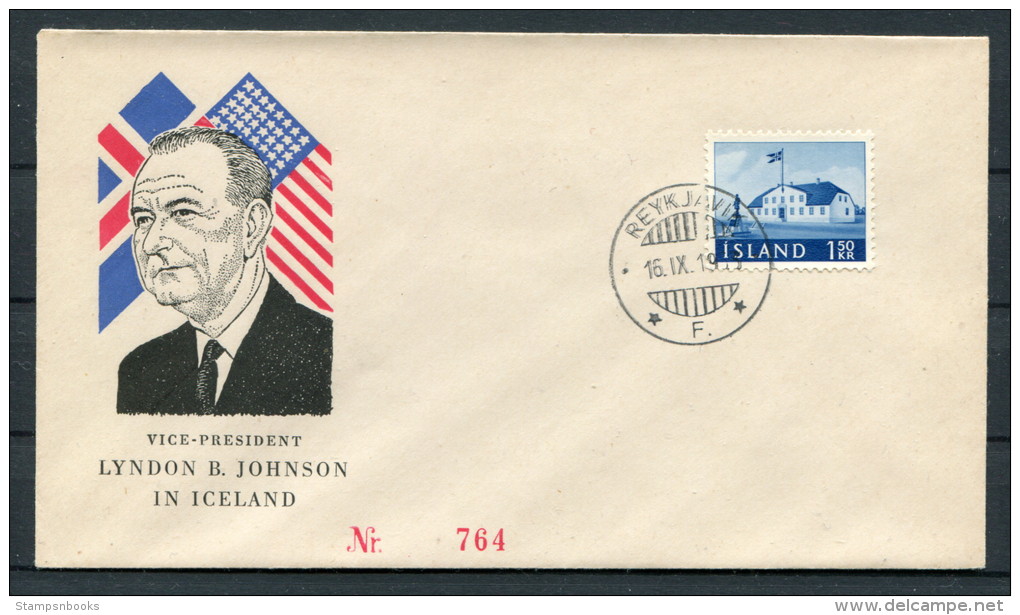 Iceland Reykjavik USA Lyndon Johnson Visit Cover - Cartas & Documentos