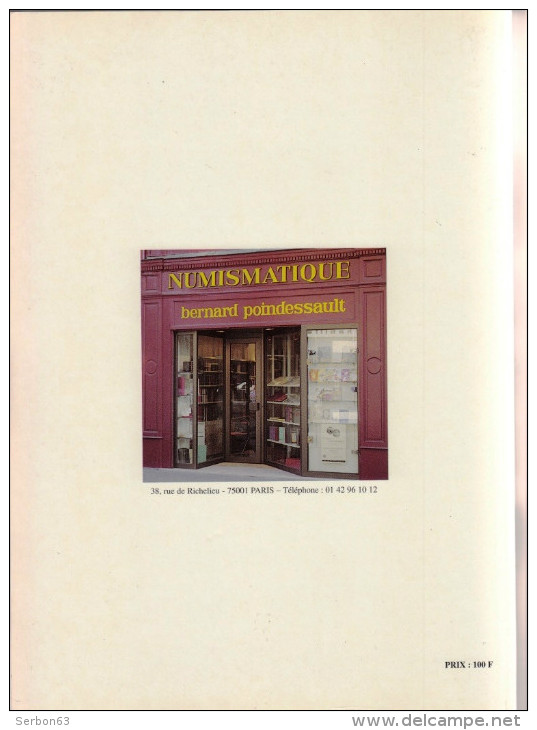 MONNAIES DE COLLECTION ANCIENNES LUXUEUX CATALOGUE MARS1997 NUMISMATIQUE POINDESSAULT VEDRINES VENTE AUX ENCHERES - Francés