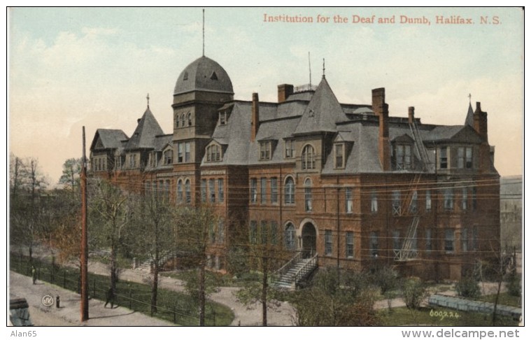 Halifax Nova Scotia Canada, Institute For Deaf And Dumb, Medical Hospital Architecture, C1900s Vintage Postcard - Halifax