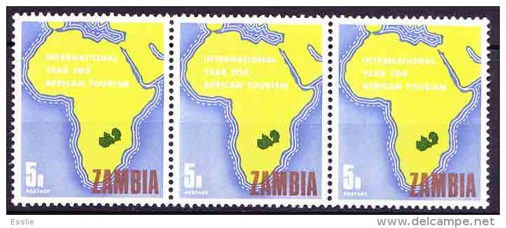 Zambia - 1969 - International Year Of African Tourism, Map Of Africa With Zambia, - Zambie (1965-...)