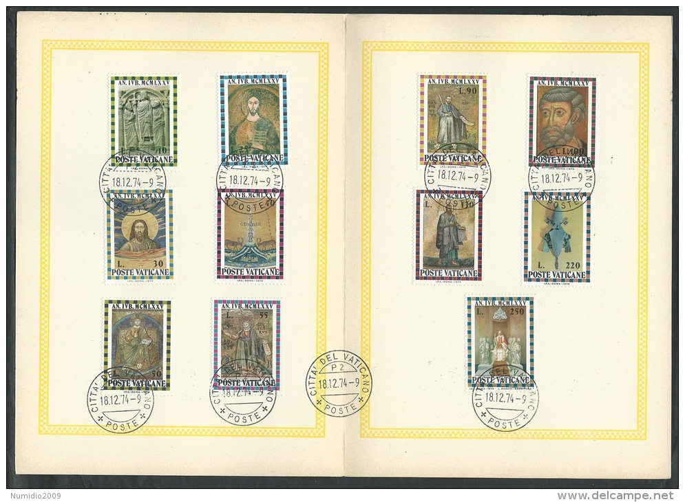 1974 VATICANO USATO ANNO SANTO ANNULLO FDC - ED076 - Usati