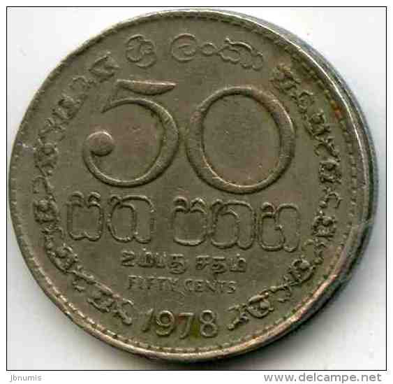 Sri Lanka 50 Cents 1978 KM 136.1 - Sri Lanka