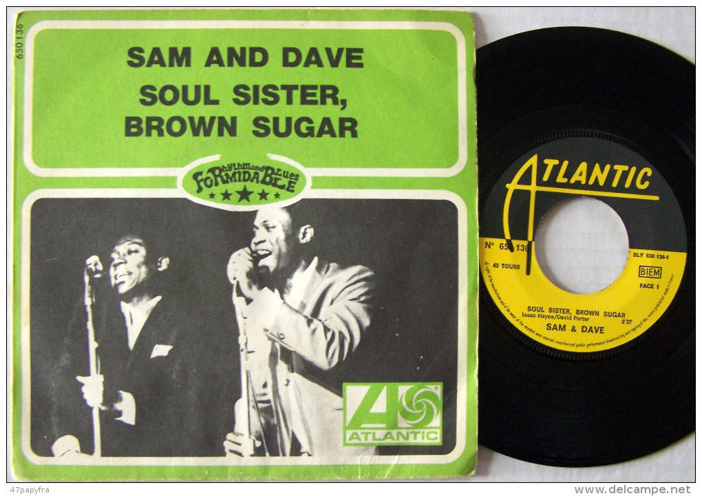 Sam & Dave 45T SP Formidable Rhytm And Blues Soul Sister Brown Sugar EX / M - Blues