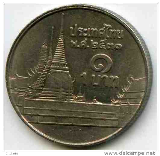 Thaïlande Thailand 1 Baht 2531 ( 1988 ) KM 183 - Thaïlande