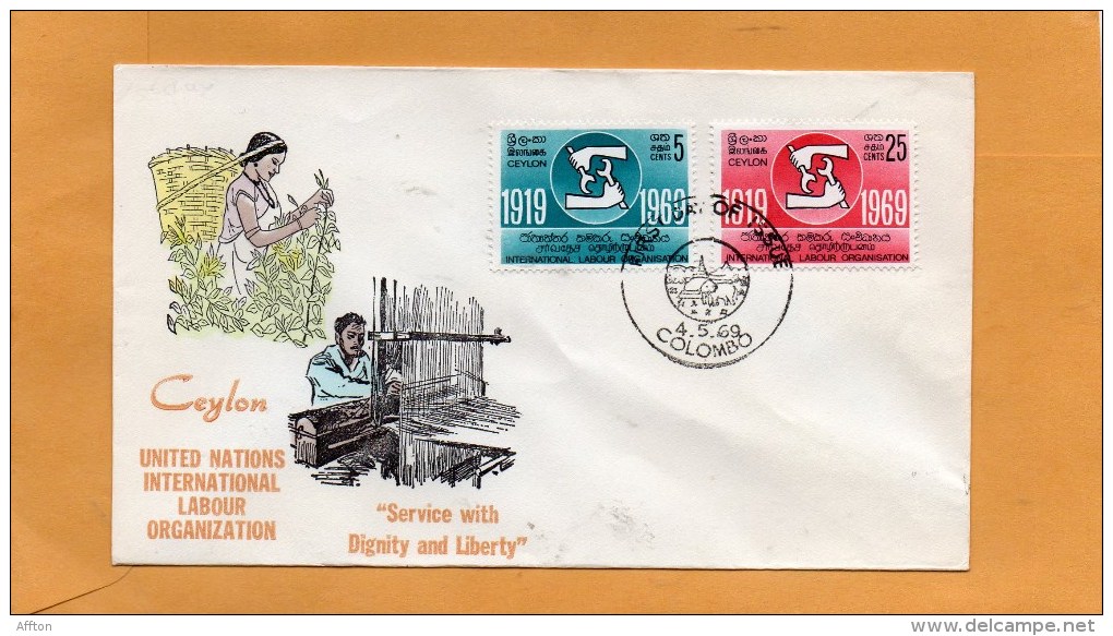 Sri Lanka Ceylon 1969 FDC - Sri Lanka (Ceylon) (1948-...)