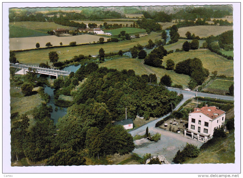 85b66	Cpm	SAINT MESMIN 	Vue Aérienne , L'auberge Et Le Pont De La Branle - Autres & Non Classés