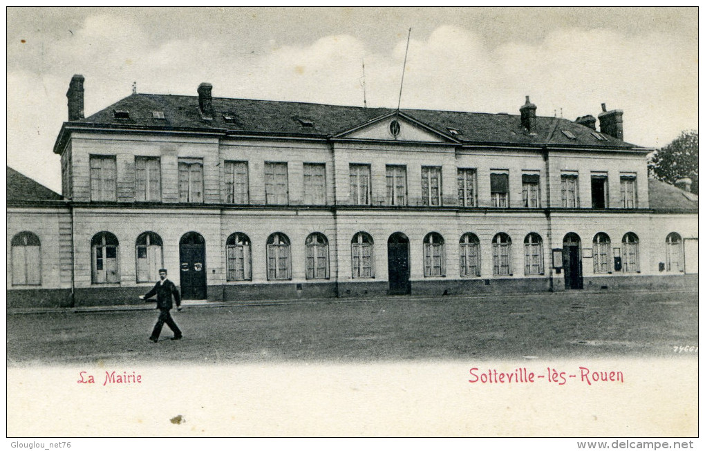 76-SOTTEVILLE LES ROUEN...LA MAIRIE. ...CPA ANIMEE - Sotteville Les Rouen