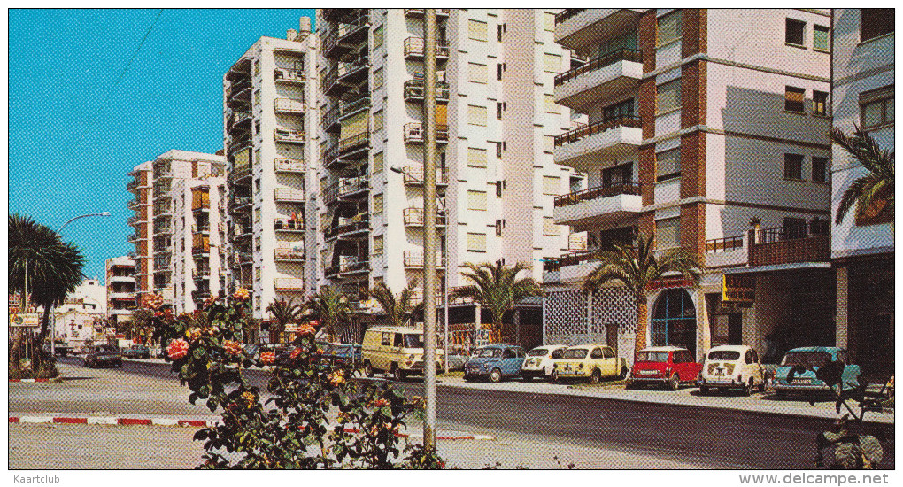 Torre Del Mar: DKW-IMOSA F1000, AUSTIN MINI & 1100, SEAT 600 & 850 - Calle Del General Franco - Espana/Spain - Toerisme