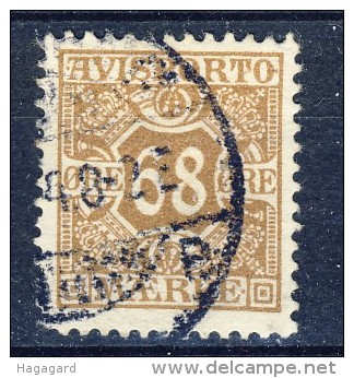 ##C2706. Denmark 1907. Newspaper Dues. Michel 7X. Cancelled(o). - Postage Due