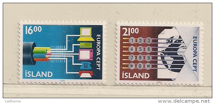 ISLANDE  ( EUIS - 96 )  1988  N° YVERT ET TELLIER  N°635/636  N** - Unused Stamps