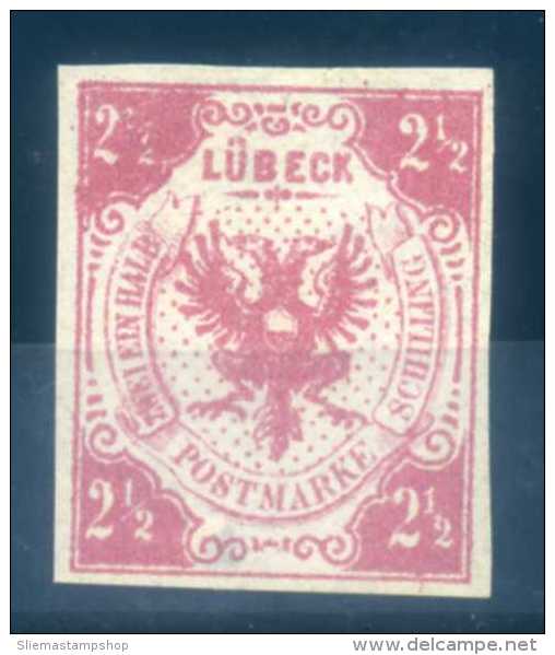 LUBECK - 1859 COAT OF ARMS RED - Lubeck