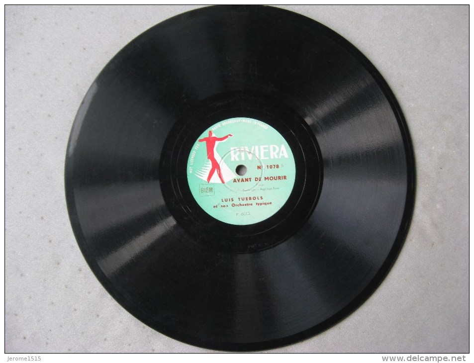 Disque Ancien 78 Tours Gramophone RIVIERA "avant De Mourir Et Pampero"   & - 78 Rpm - Schellackplatten