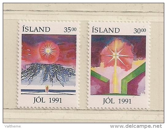 ISLANDE  ( EUIS - 106 )  1991  N° YVERT ET TELLIER  N°  711/712    N** - Nuovi