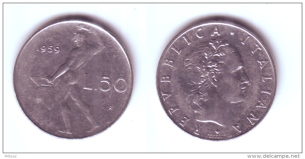 Italy 50 Lire 1959 - 50 Lire