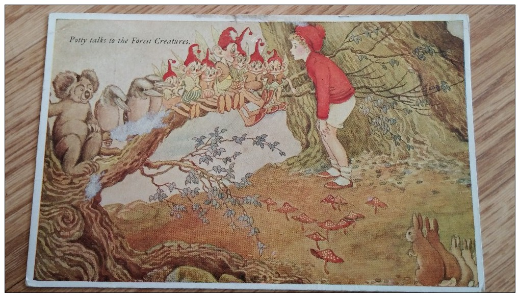 Patty Talks To The Forest Creatures Posted 1938 Postcard - Non Classificati