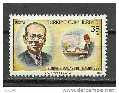 Turkey; 1983 Telegraphist Hamdi Bey - Unused Stamps