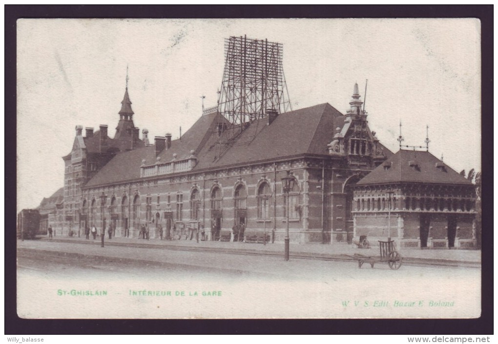 SAINT GHISLAIN - Intérieur De La Gare - Cachet Griffe  // - Saint-Ghislain