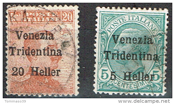 Italia Colonie - Occupazione 1a Guerra -  Venezia Tridentina - Sassone N. 28,30    Usati - Trento