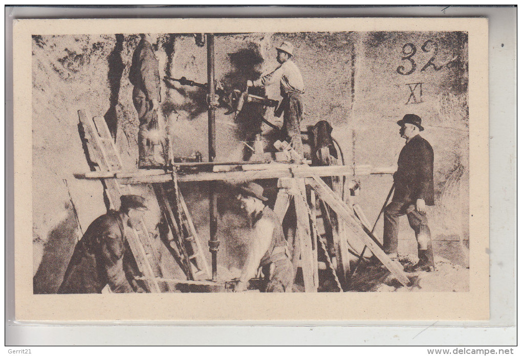 BERGBAU - Mining, Salzbergwerk Wieliczka, Schrämm-Maschine, Incising-machine, - Mines