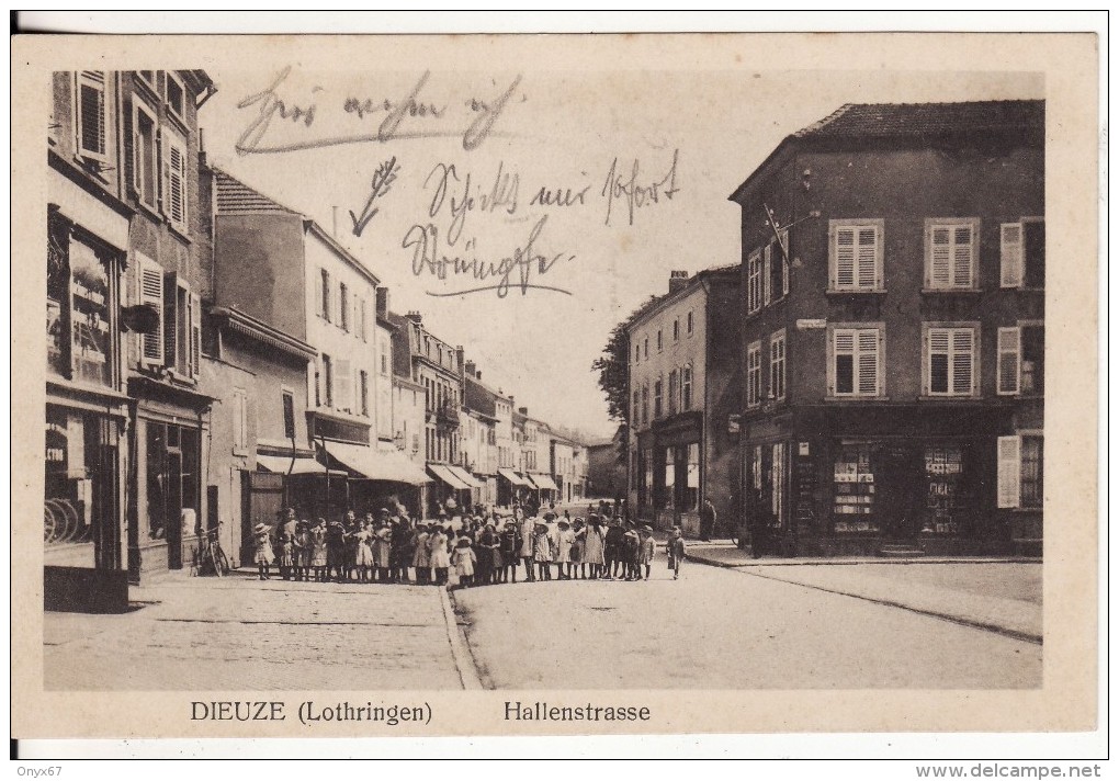 DIEUZE-DUSS (Moselle)  Hallenstrasse - Rue Des Halles-COMMERCE -VOIR 2 SCANS - - Dieuze