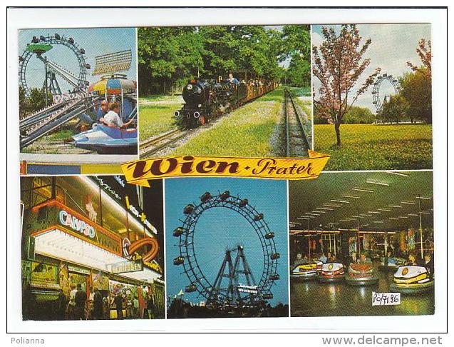 PO7296# AUSTRIA - VIENNA - WIEN PRATER - PARCO DIVERTIMENTI - GIOSTRE AUTOSCONTRI - SALA GIOCHI - TRENO    VG 1989 - Prater