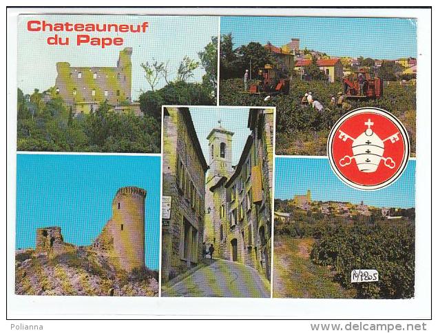PO7306# FRANCIA - CHATEAUNEUF-DU-PAPE - AGRICOLTURA TRATTORI VENDEMMIA   VG 1986 - Chateauneuf Du Pape