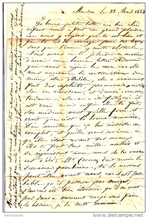 SUISSE VAUD - 1852 - LETTRE De MOUDON Pour MORGES - Poststempel