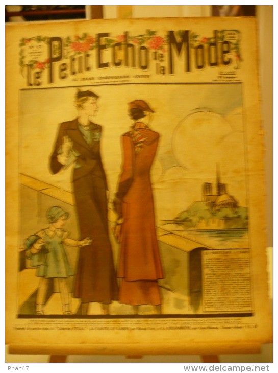 LE PETIT ECHO DE LA MODE, N°17, Du 23/04/1933, Le Printemps à Paris, Bord De Seine, Notre Dame - Otros & Sin Clasificación