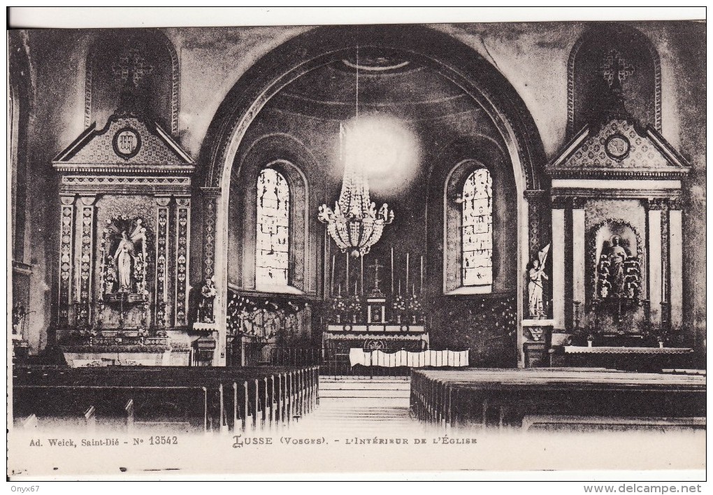 LUSSE (Vosges)  -  Intérieur De L'Eglise - VOIR 2 SCANS - - Autres & Non Classés