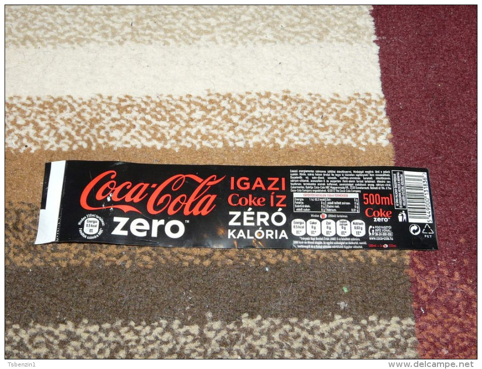 Coca Cola Zero Diet 500ml 500 Mililiter Label From Hungary - Altri & Non Classificati