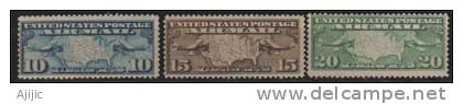 PA 7/8/9  (Airmail Yv.# 7/9)  Neufs ** Sans Charniere   Cote 25.00 € - 1b. 1918-1940 Neufs