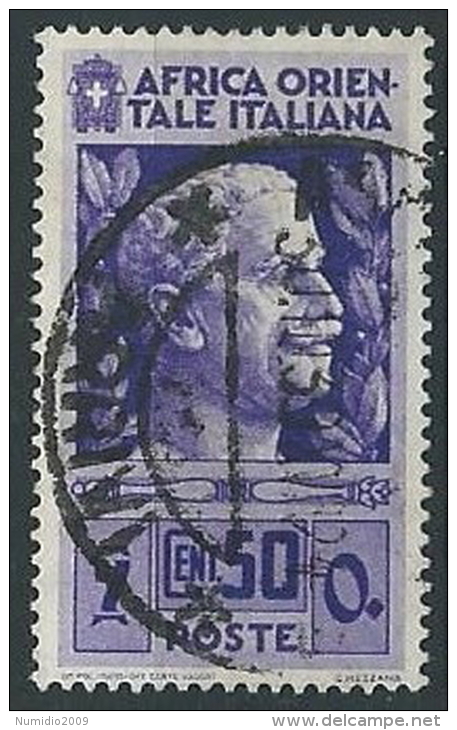 1938 AOI USATO SOGGETTI VARI 50 CENT - ED183-2 - Italian Eastern Africa