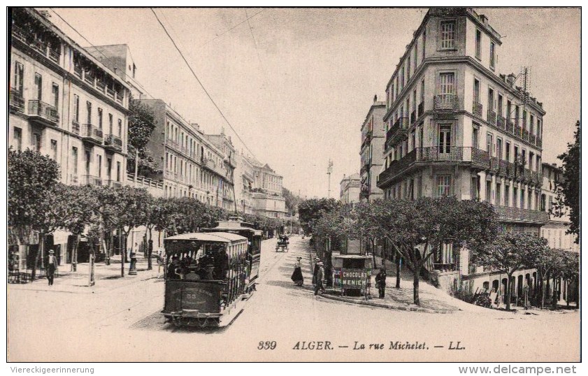 ! Cpa Alger, Algier, Straßenbahn, Tram, Algerien - Algiers