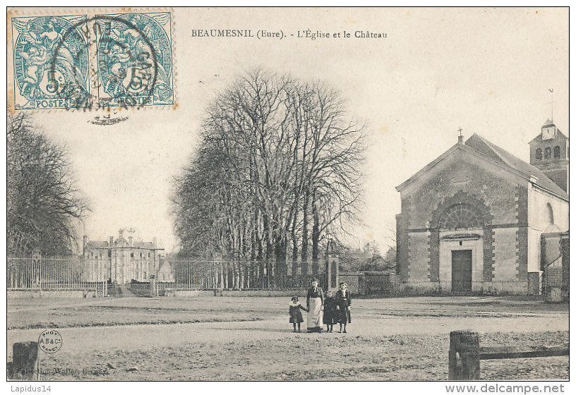 S S 20 /      C P A - BEAUMESNIL       (27) L'EGLISE ET LE CHATEAU - Beaumesnil