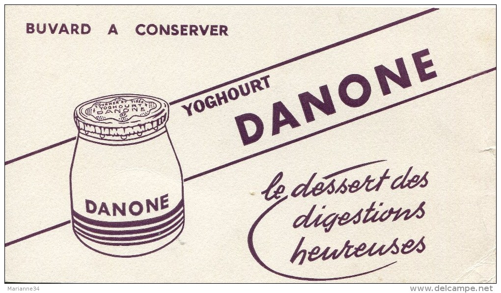 Buvard- Yoghourt Danone - Produits Laitiers