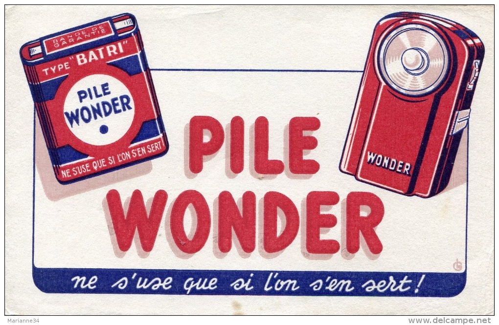 Buvard- Pile Wonder - Batterie