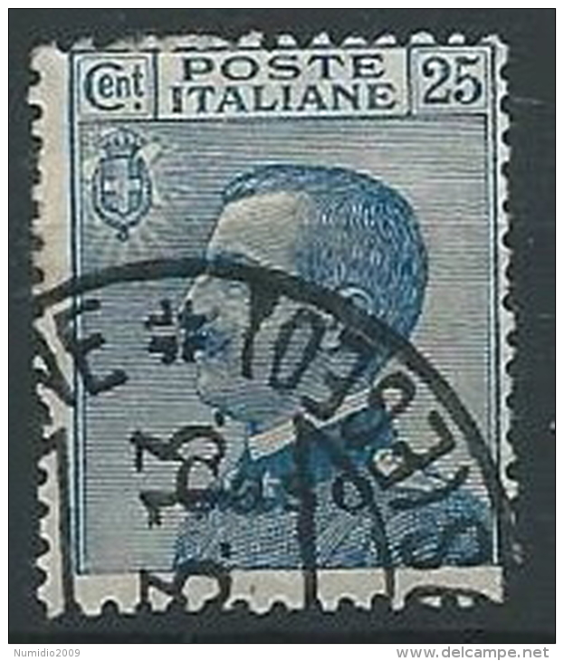 1912 EGEO CASO USATO EFFIGIE 25 CENT - ED202 - Egée (Caso)